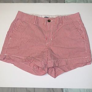 Red and White Striped shorts